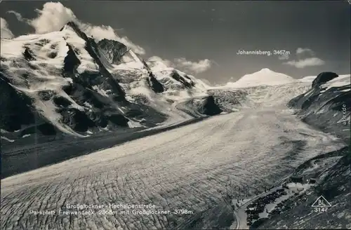 Ansichtskarte Zell am See Großglockner - Parkplatz Freiwandeck 1934 