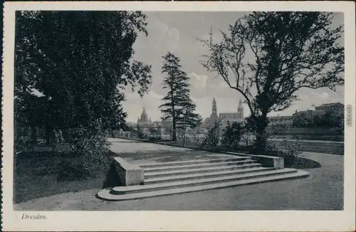 Ansichtskarte Innere Neustadt-Dresden Neustädter Ufer - Stadt 1939 