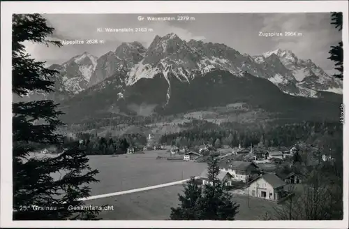Ansichtskarte Grainau Partie an der Stadt 1932 
