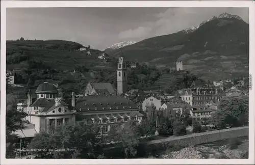 Ansichtskarte Meran Merano Straßenpartie und Casino Nuovo 1939 