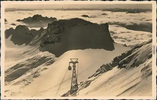 Ansichtskarte Grainau Bayerische Zugspitzbahn - Gipfelstation 1933 