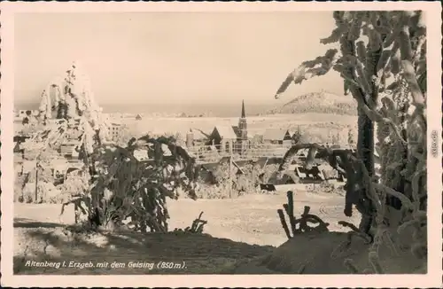Ansichtskarte Geising-Altenberg (Erzgebirge) Stadt im Winter 1934 