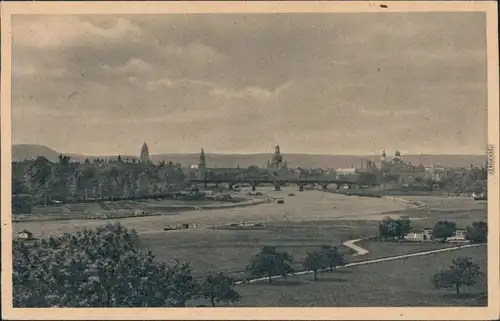 Ansichtskarte Dresden vom Waldschlößchen aus 1939 