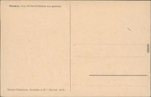 Ansichtskarte Dresden vom Waldschlößchen aus 1939 