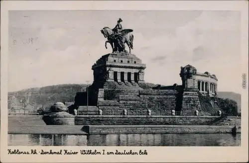 Ansichtskarte Koblenz Deutsches Ecke 1943 