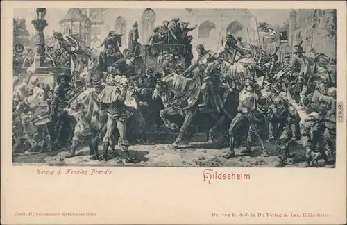 Hildesheim Prell, Hildesheimer Rathausbilder - Einzug d. Henning Brandis 1913 