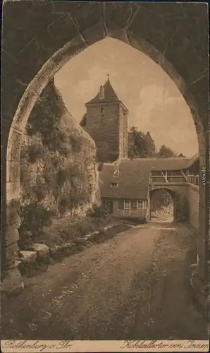 Ansichtskarte Rothenburg ob der Tauber Koboldzellertor von Innen 1928 