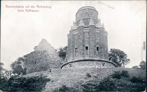 Steinthaleben-Kyffhäuserland Bismarcksäule auf der Rothenburg 1913 