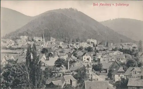 Ansichtskarte Bad Harzburg Panorama-Ansicht vom Butterberge 1908