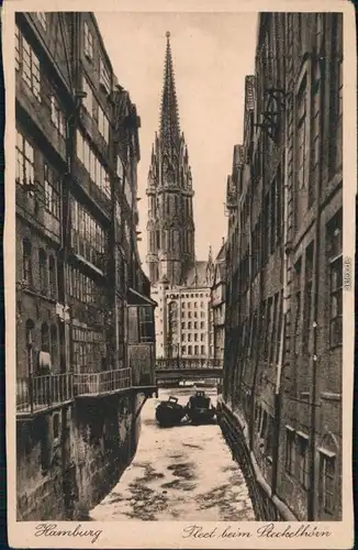 Ansichtskarte Hamburg Fleet beim Steckelhörn 1910