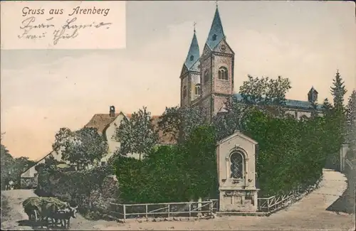 Ansichtskarte Arenberg-Koblenz St. Nikolaus Kirche 1906