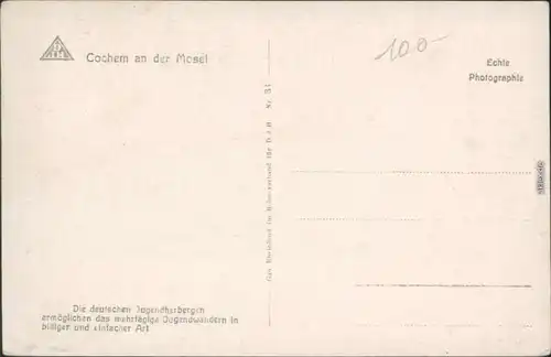 Ansichtskarte Cochem Kochem Reichsburg Cochem 1930