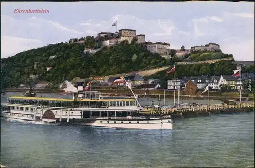 Ansichtskarte Koblenz Festung Ehrenbreitstein 1910