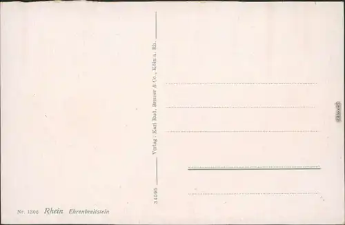 Ansichtskarte Koblenz Festung Ehrenbreitstein 1910