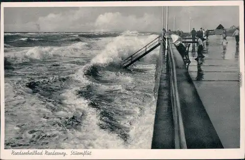 Ansichtskarte Norderney Sturmflut 1925 Privatfoto