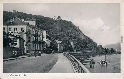 Ansichtskarte Rolandseck-Remagen Straße, Promenade am Rhein 1956