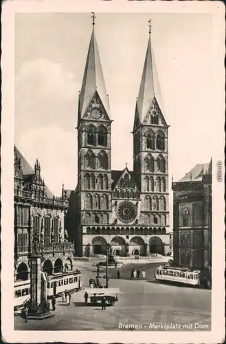 Ansichtskarte Bremen Marktplatz mit St. Petri-Dom 1979