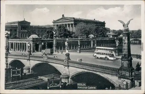 Ansichtskarte Berlin Nationalgallerie, Kahn - Doppelstockbus 1932 