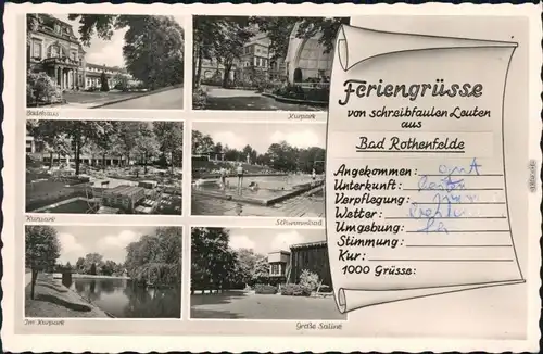 Ansichtskarte Bad Rothenfelde Feriengrüsse: Kurpark, Schwimmbad, Saline 1971 