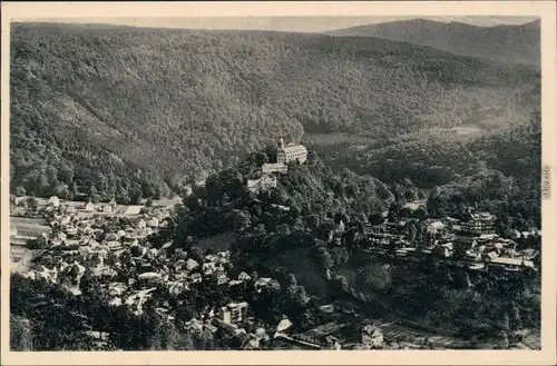 Ansichtskarte Schwarzburg Blick vom Trippsteinhäuschen 1939 