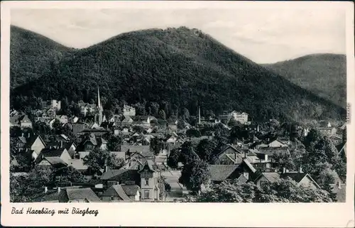 Ansichtskarte Bad Harzburg Stadt mit Bürgberg 1954 