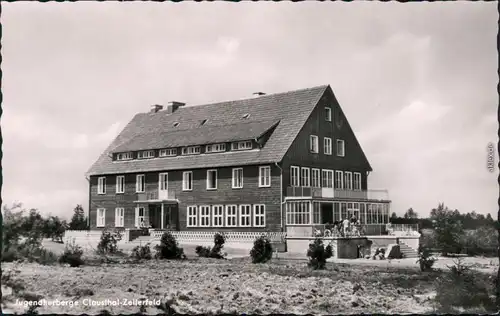 Ansichtskarte Clausthal-Zellerfeld Partie an der Jugendherberge 1962