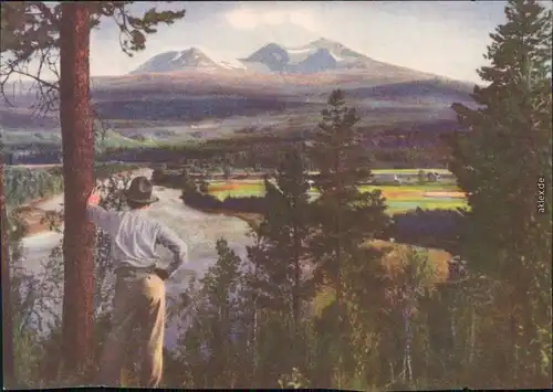 Norwegen Norwegen - Målselvdal - Istinderne - Zeichnung - Panorama 1943