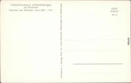 Ansichtskarte Unteruhldingen Pfahlbaumuseum - Freilichtmuseum 1932 