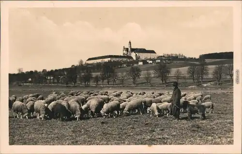 Ansichtskarte Neresheim Benediktiner-Abtei 1940