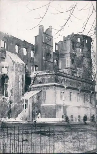 Stuttgart Abgebrannte Eckfront Altes Schloß - Schloßplatz 1931 