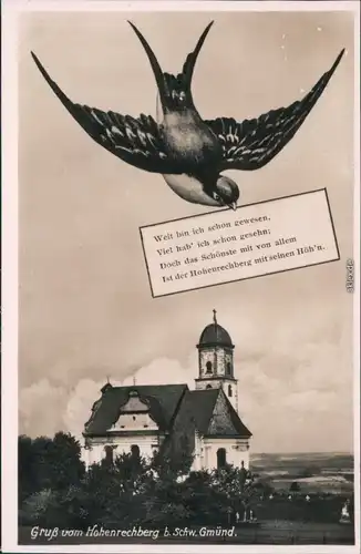 Ansichtskarte Schwäbisch Gmünd Schwalbe - Kirche 1934 