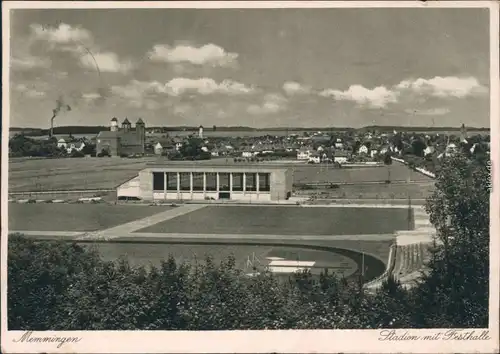 Ansichtskarte Memmingen Stadion und Festhalle 1941 
