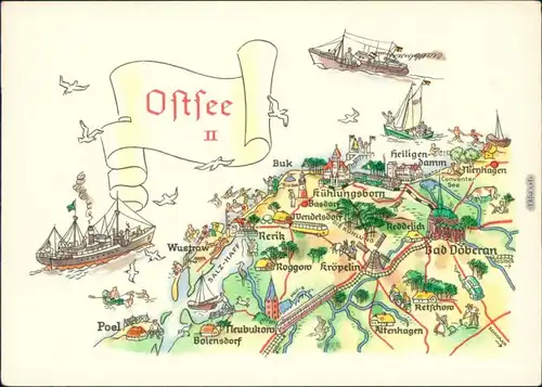 Ansichtskarte Ostsee II Kühlungsborn BILD UND HEIMAT 1974