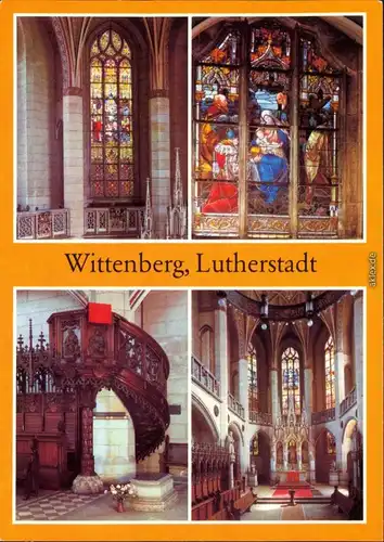 Lutherstadt Wittenberg Schloßkirche Ansichtskarte  1983