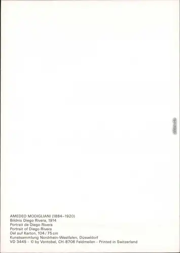 Ansichtskarte  Künstlerkarte: Gemälde v. A. Modigliani 1985