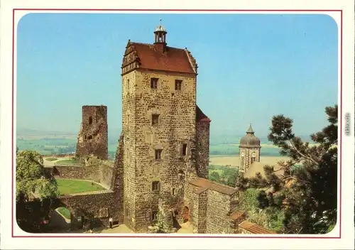 Ansichtskarte Stolpen Burg Stolpen: Siebenspitzen-, Seiger- u. Kirchturm 1987