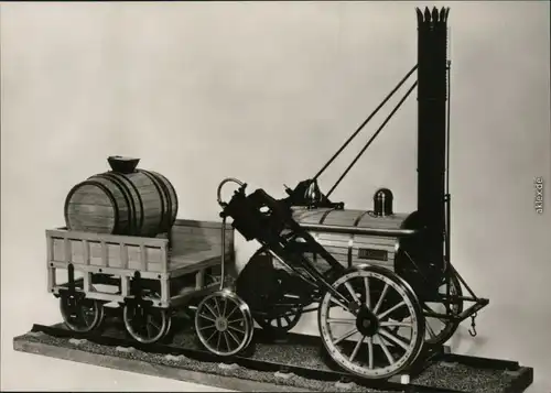 Ansichtskarte Dresden Verkehrsmuseum/Johanneum - Rocket Lokomotive 1970