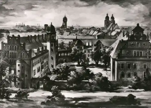 Ansichtskarte Lutherstadt Wittenberg Künstlerkarte: Lutherhalle 1981