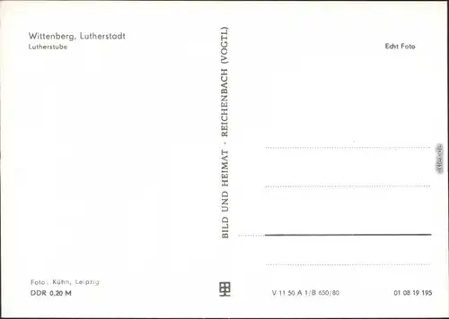 Ansichtskarte Lutherstadt Wittenberg Lutherstube 1980