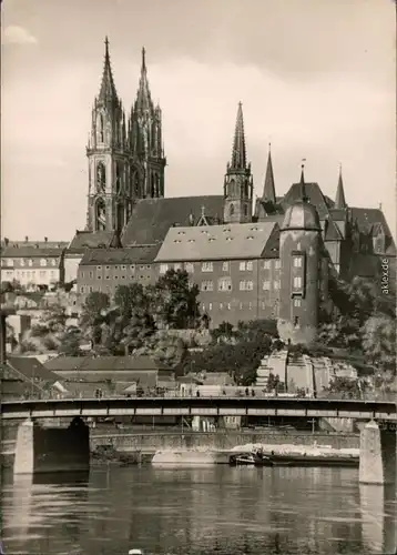 Ansichtskarte Meißen Schloss Albrechtsburg und Dom 1959