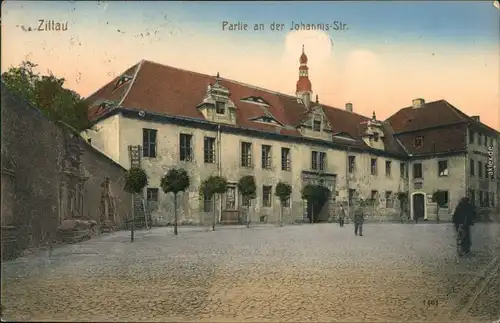 Ansichtskarte Zittau Partie an der Johannisstraße 1913 