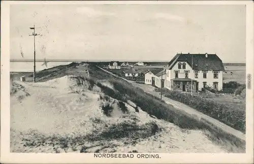 Ansichtskarte St. Peter-Ording Häuser hinter den Dünen - Strand 1928 