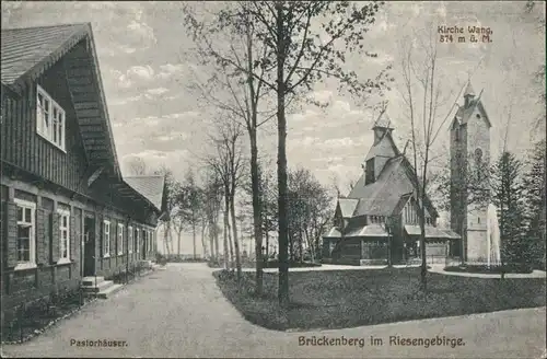 Brückenberg-Krummhübel Karpacz Górny Karpacz Pastorhäuser, Kirche Wang 1922