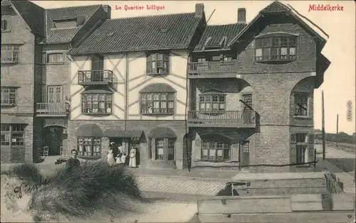 Ansichtskarte Middelkerke Straßenpartie - Le Quartier Liliput 1908