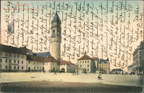 Bautzen Budyšin Kornmarkt - Reichenbacherturm, Handcoloriert 1905 