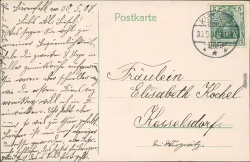 Bärenfels (Erzgebirge)-Altenberg (Erzgebirge) Villa - Stadtpartie 1908 
