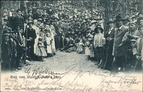 Forst an der Weinstraße Waldfest - Menschen Pfalz b Deidesheim Dürkheim  1906