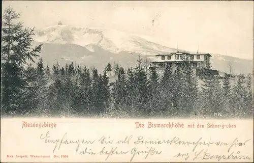 Agnetendorf Hirschberg Schlesien  Jelenia Góra Bismarckhöhe Schneegruben 1902