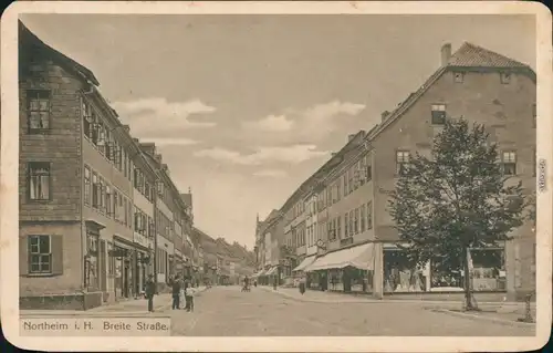 Ansichtskarte Northeim Geschäfte - Partie in der Breite Straße 1923 