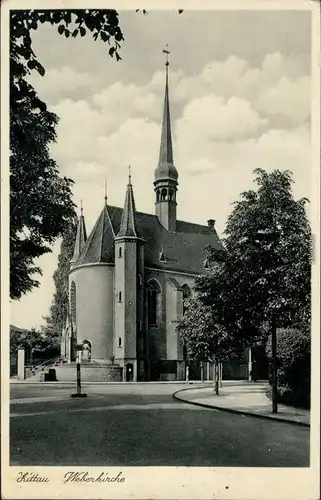 Ansichtskarte Zittau Partie an der Weberkirche 1938 